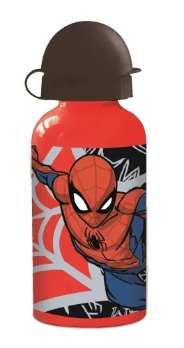 Spiderman drikkedunk aluminium 400 ml , rød